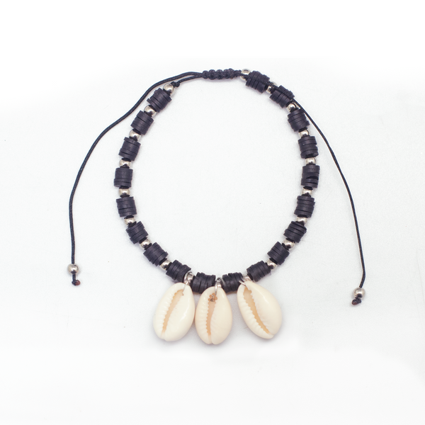 ANKLET WITH SHELL & BEADS