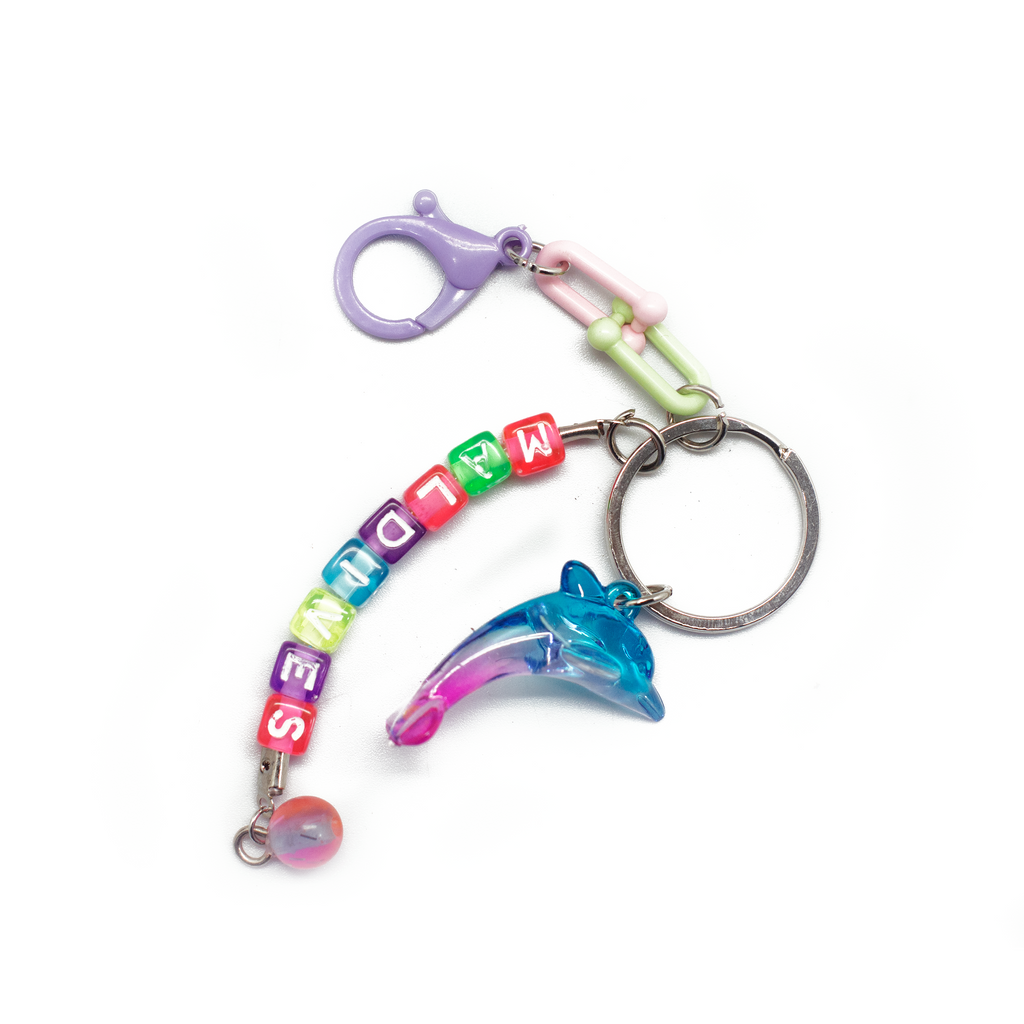MALDIVES DICES KEYRING WITH DOLPHIN