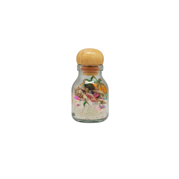 PAINTED SHELL SAND BOTTLE