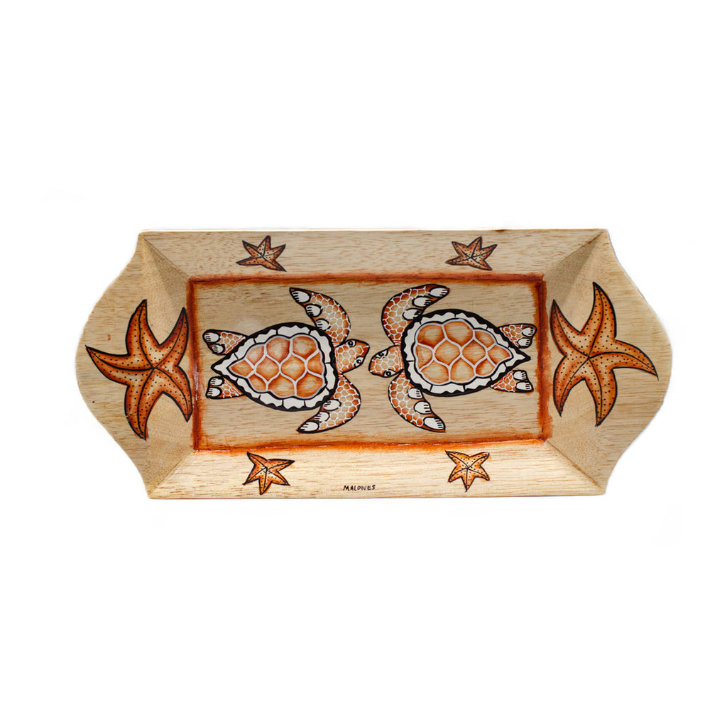 NATURAL WOODEN TURTLE TRAY