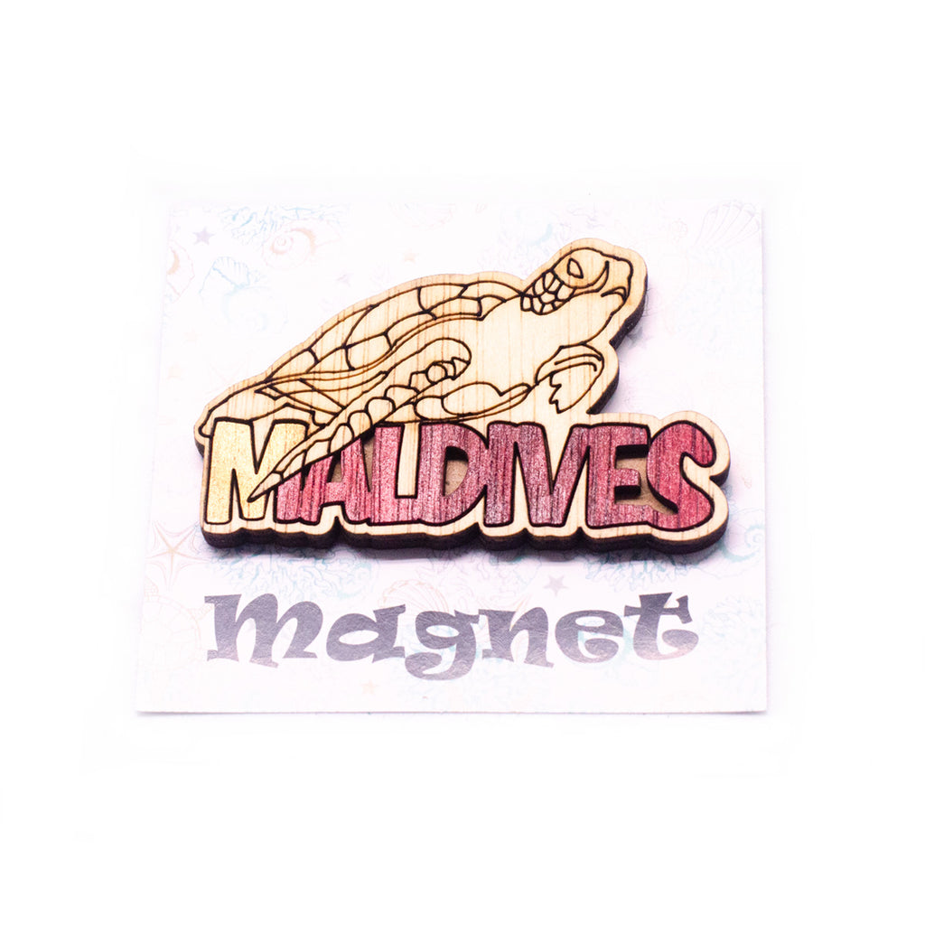WOODEN MAGNET W/ MALDIVES