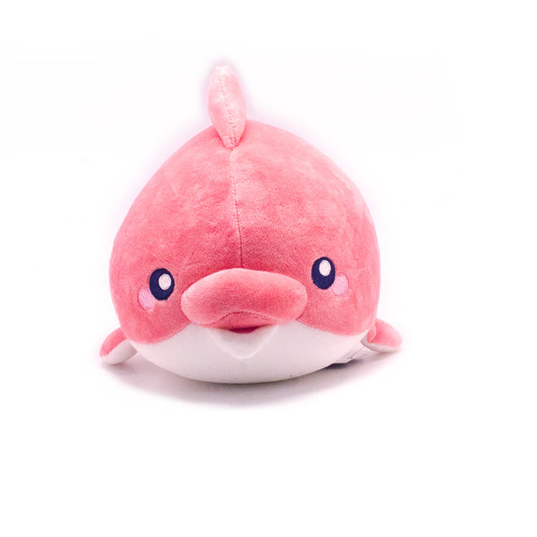 PINK WIDE EYE DOLPHIN SOFT TOYS
